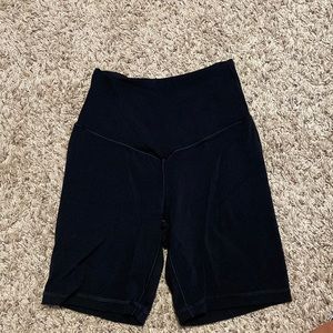 Aerie Black biker shorts, high waisted cross in front! size medium